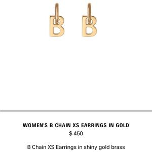 Balenciaga “B” earrings
